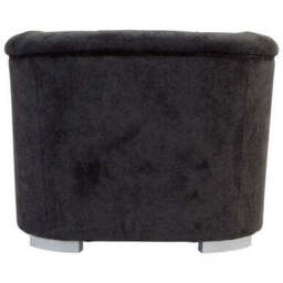 Fenton Black Fabric Button Tuffted Armchair - thumbnail 5