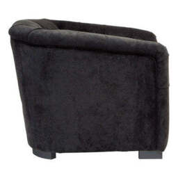 Fenton Black Fabric Button Tuffted Armchair - thumbnail 4
