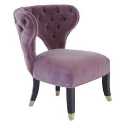 Villi Lilac Velvet Accent Chair - thumbnail 3