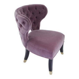 Villi Lilac Velvet Accent Chair - thumbnail 4