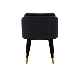 Milano Duke LUX Dining Set - a Walnut Dining Table & 4 Velvet Dining Chairs with Gold End Caps - thumbnail 6