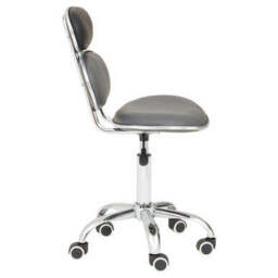 Black Pu Home Office Chair - Fran - thumbnail 4