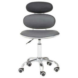 Black Pu Home Office Chair - Fran - thumbnail 2