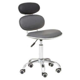 Black Pu Home Office Chair - Fran - thumbnail 3