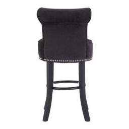 Black Velvet Bar Chair - Regents Park - thumbnail 4