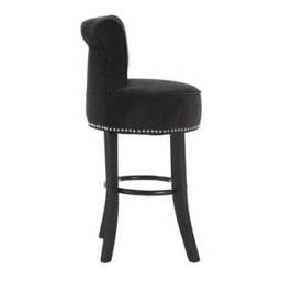Black Velvet Bar Chair - Regents Park - thumbnail 3