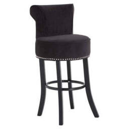 Black Velvet Bar Chair - Regents Park - thumbnail 2