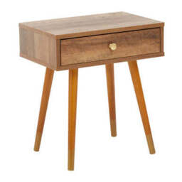 Frida Wood Effect 1 Drawer Bedside Table - thumbnail 3
