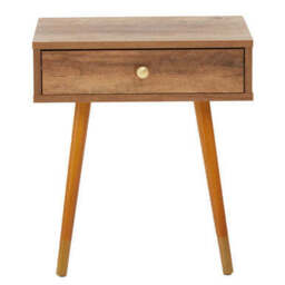 Frida Wood Effect 1 Drawer Bedside Table - thumbnail 4