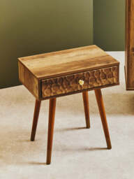 Frida Wood Effect 1 Drawer Bedside Table - thumbnail 6