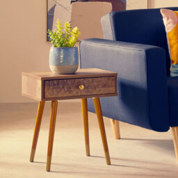 Frida Wood Effect 1 Drawer Bedside Table - thumbnail 1