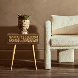 Frida Wood Effect 1 Drawer Bedside Table - thumbnail 5