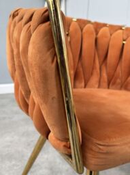 Roma Knot Dining Chair - Orange - thumbnail 4