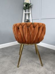 Roma Knot Dining Chair - Orange - thumbnail 3