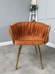 Roma Knot Dining Chair - Orange - thumbnail 2
