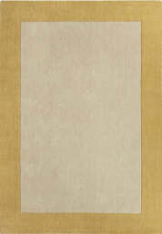 Bordered Yellow Wool Rug - 80X150 cm