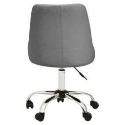 Grey Leather Effect Home Office Chair - Brent - thumbnail 6