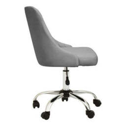 Grey Leather Effect Home Office Chair - Brent - thumbnail 5