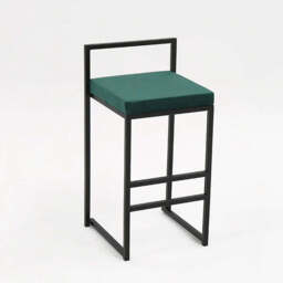 Orion Bar Stool - Turquoise / Flannel / 65cm