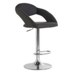 Grey Faux Leather Bar Chair - Taylor - thumbnail 2