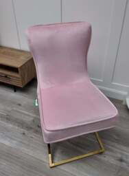 Trafalgar Velvet Dining Chair - Light Pink - thumbnail 1