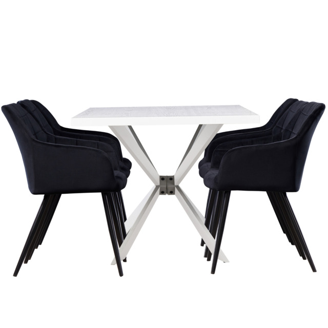 Camden Duke Lux Dining Set - Black / Set of 6