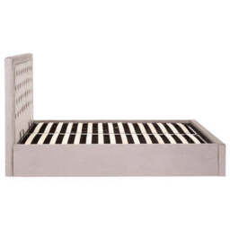 Grey Velvet Ottoman Bed Double - Hannah - thumbnail 6