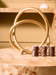 Mota Natural Burl Wood Round Coffee Table - thumbnail 4