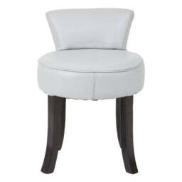 Kendari Grey Leather Rounded Chair - thumbnail 2