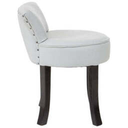 Kendari Grey Leather Rounded Chair - thumbnail 4