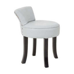 Kendari Grey Leather Rounded Chair - thumbnail 3