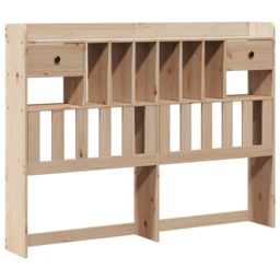 Bookcase Bed without Mattress 140x190 cm Solid Wood Pine - thumbnail 6