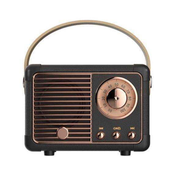 Portable Retro Bluetooth Speaker - Black