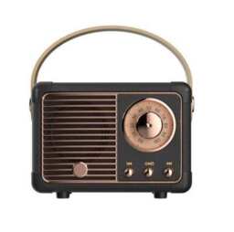 Portable Retro Bluetooth Speaker - Black