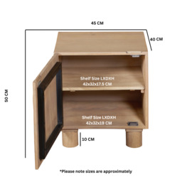 Ajmer Solid Wood Bedside Table - thumbnail 5