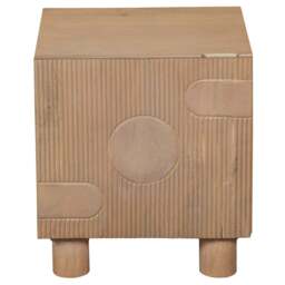 Ajmer Solid Wood Bedside Table - thumbnail 2