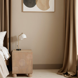 Ajmer Solid Wood Bedside Table - thumbnail 1