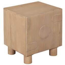 Ajmer Solid Wood Bedside Table - thumbnail 3