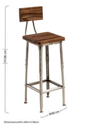 Industrial Bar Chair - Apex - thumbnail 2