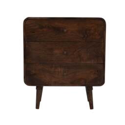 Franklin Dark Mango Wood Chest Of 3 Drawers - thumbnail 4