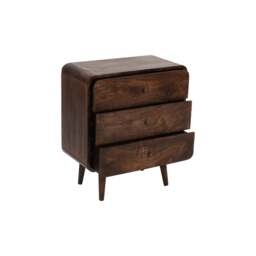 Franklin Dark Mango Wood Chest Of 3 Drawers - thumbnail 5