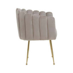 Bari Mink Velvet Scalloped Dining Chair - thumbnail 5