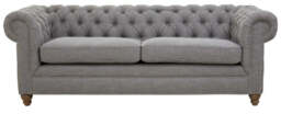 3 Seater Grey Linen Sofa - Stella - thumbnail 2