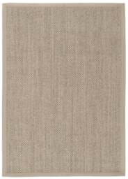 Bordered Light Beige Non-Slip Sisal Rug - thumbnail 1