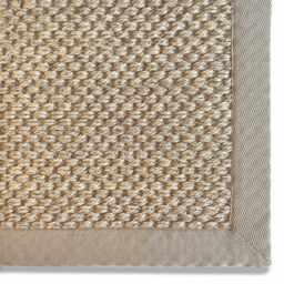 Bordered Light Beige Non-Slip Sisal Rug - thumbnail 3