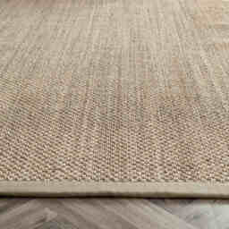 Bordered Light Beige Non-Slip Sisal Rug - thumbnail 5