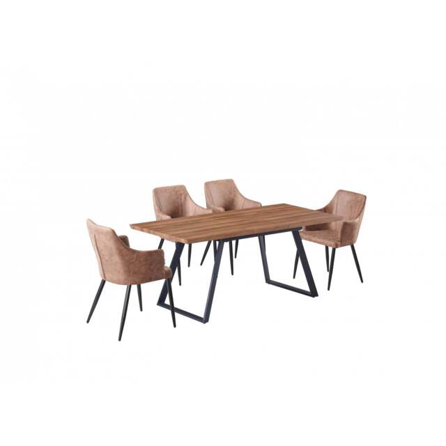 Zarah Brown Toga Lux Dining Set - image 1