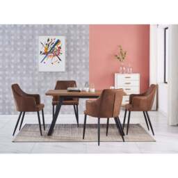 Zarah Brown Toga Lux Dining Set - thumbnail 2