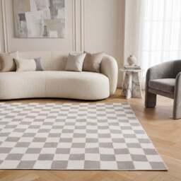 Loft Checkerboard Grey Rug - thumbnail 2