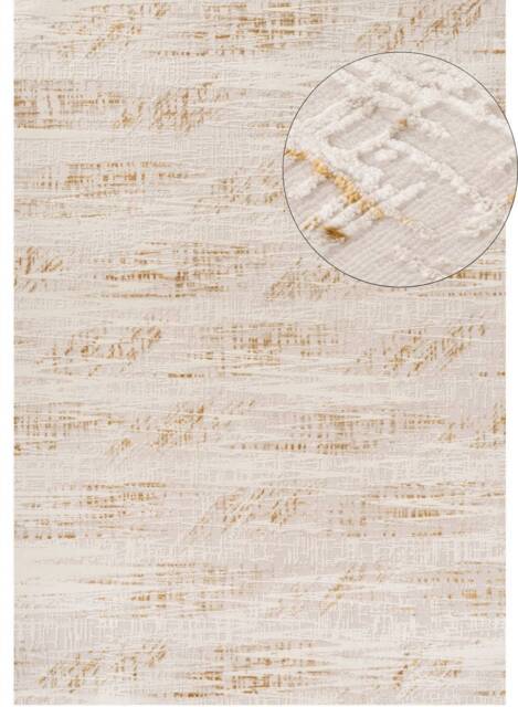 Carmel Cream-Gold Abstract Rug - 6030 - 200X290 cm